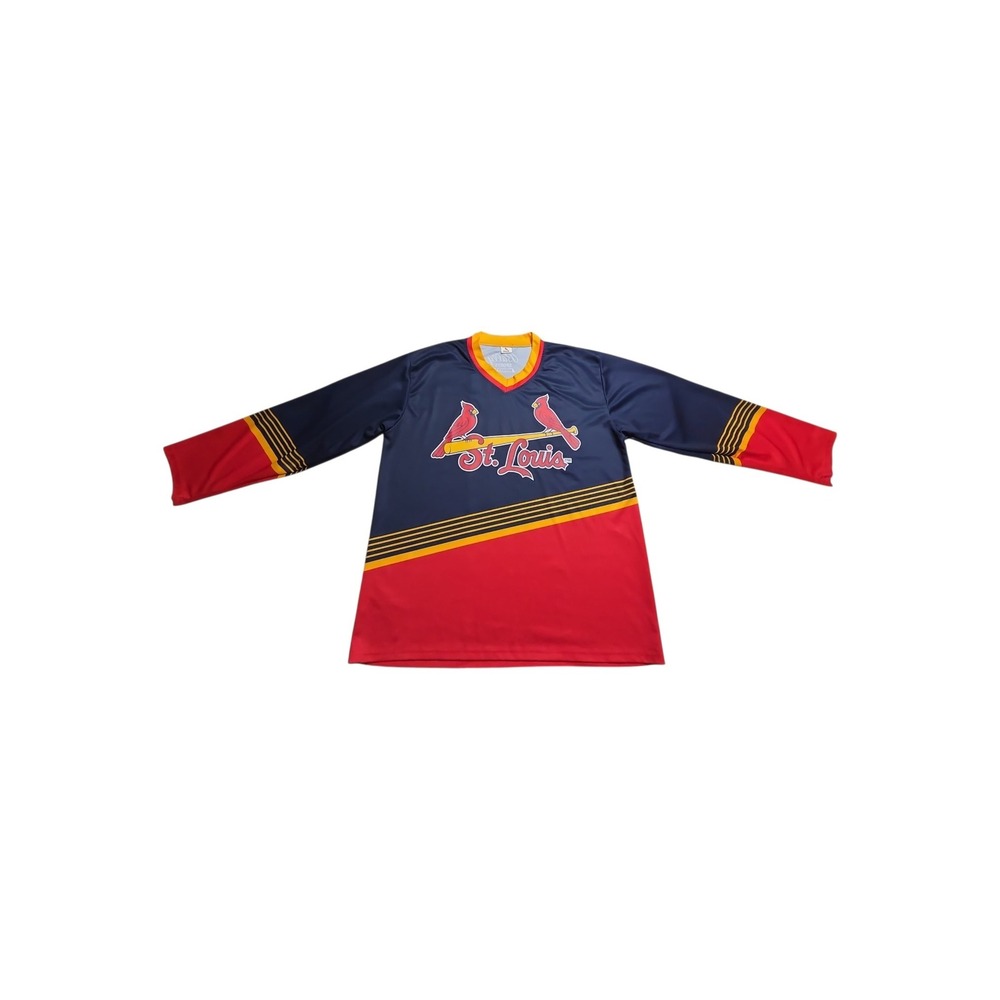 St. Louis Cardinals Bally Sports Midwest Long Sleeve Jersey Mens XL - Picture 3 of 10